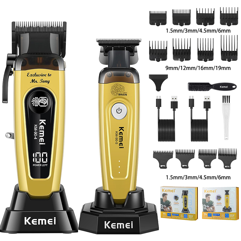 Beard Trimmer Cordless - KEMEI Haarschneider für Männer, Kabelloser Professioneller