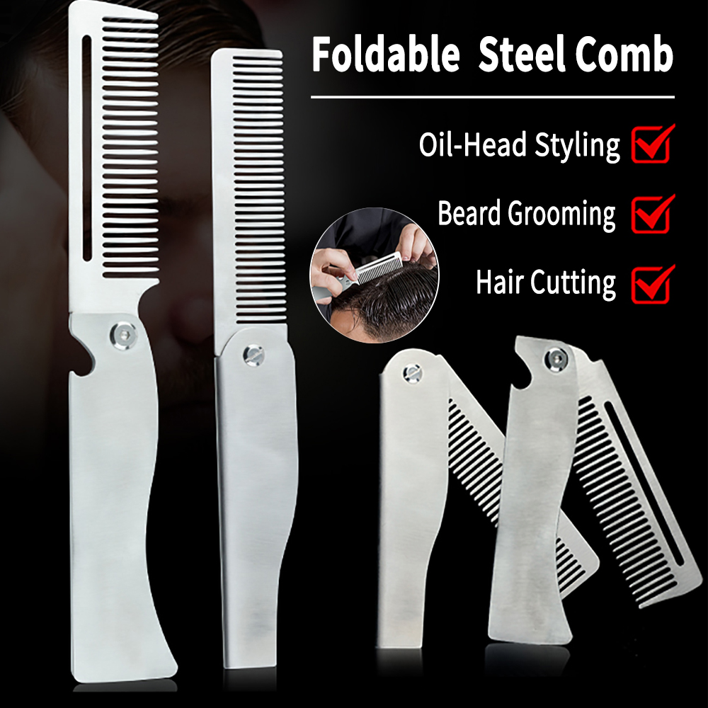 Men'S Beard Grooming - Neue Art 1/2PCS Tragbare Stahl Kämme