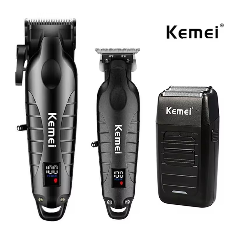 Beard Trimmer Cordless - Kemei Haarschneidemaschine-Set für Männer, Elektrorasierer, Haarschneider,
