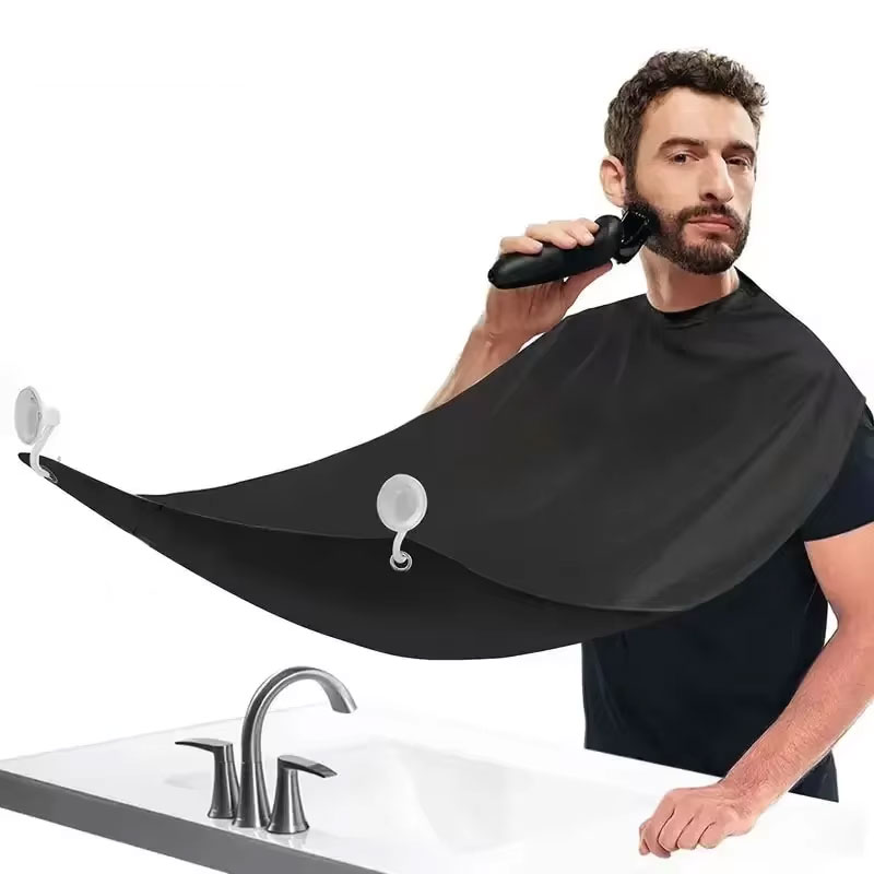 Men'S Beard Grooming - Wasserdichter Rasierlätzchen für Herren, Haarschneide-Fangschürze, Reinigungshilfe