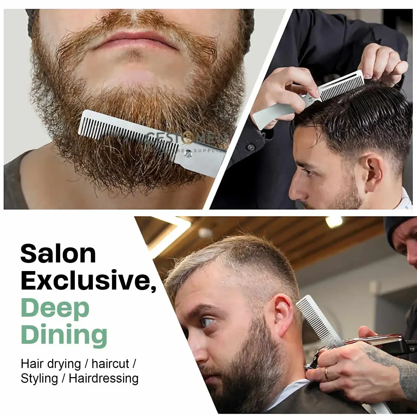 Neue Art 1/2PCS Tragbare Stahl – Men'S Beard Grooming Bewertung und Preis
