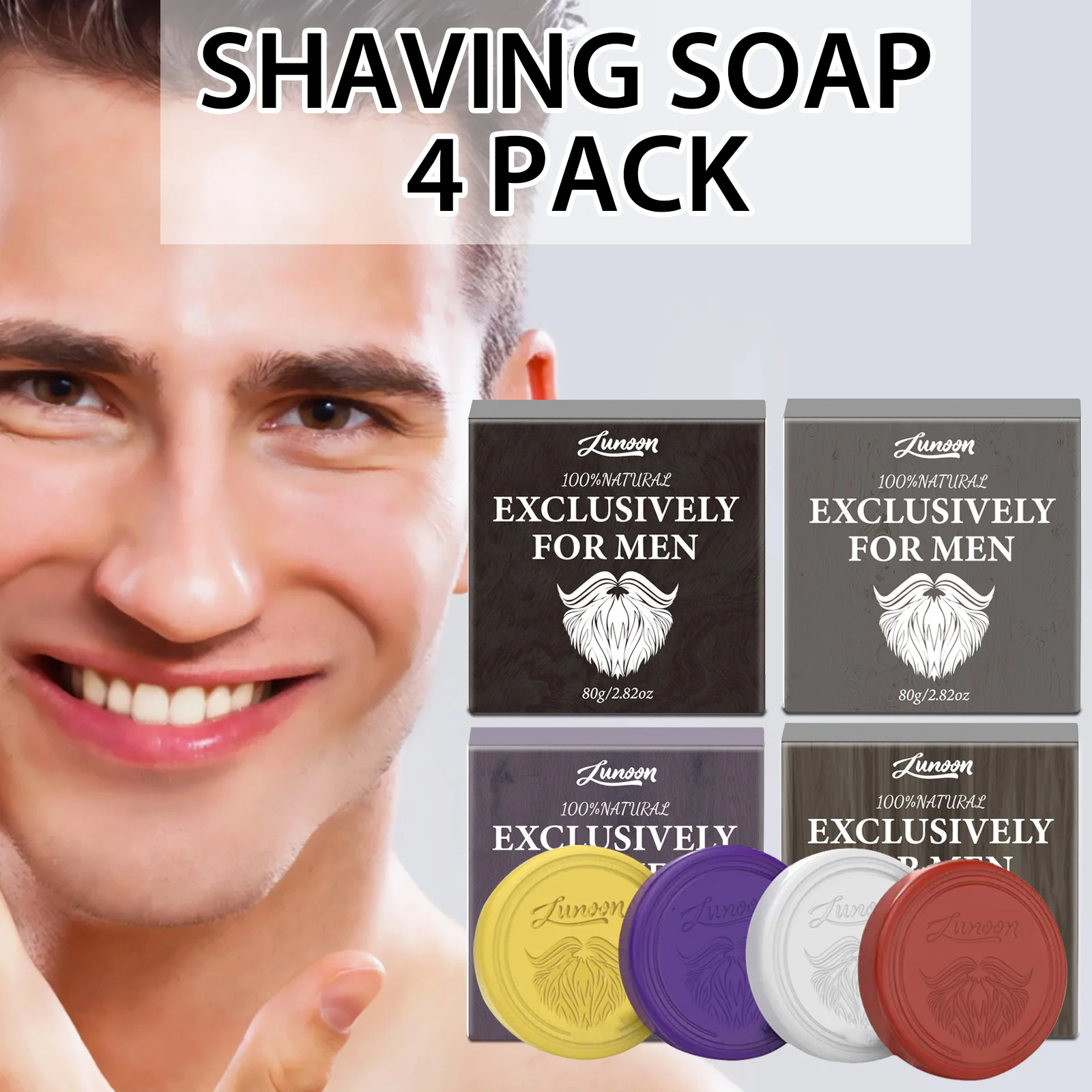 4/1 Stück Herren-Rasierseife,  – Men'S Beard Grooming Bewertung und Preis
